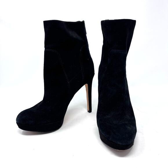 Sam Edelman‎ Boots Womens Size 6.5M Alyssa Black Suede Ankle Stiletto Heels Glam - Picture 1 of 16